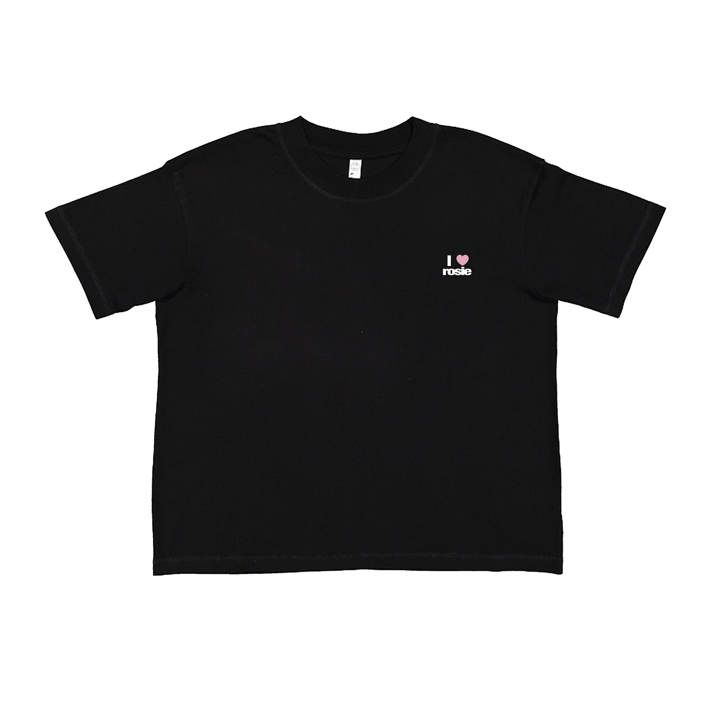 ‘i heart rosie’ black t-shirt