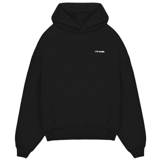 ‘i heart rosie’ black hoodie