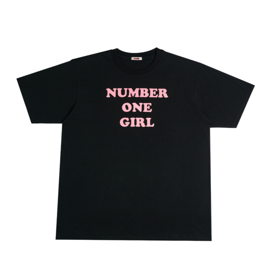 number one girl black t-shirt